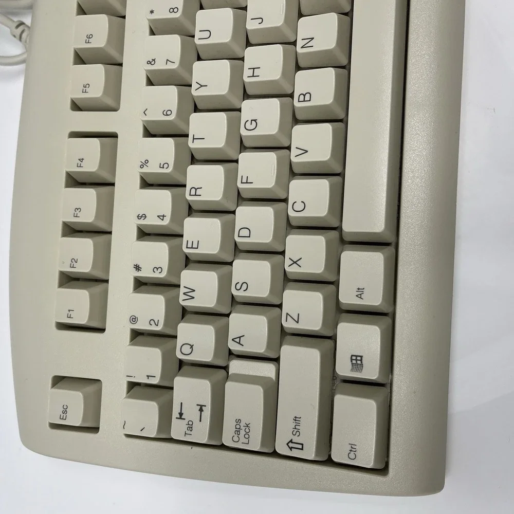 Micron NMB RT9258TW PS/2 Wired Vintage Beige Keyboard – Tested, Made in Thailand
